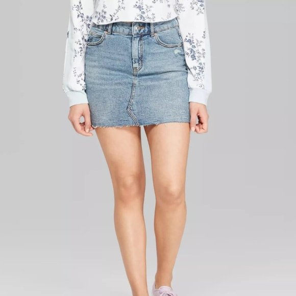 NWT Wild Fable Jean Mini Skirt - Picture 1 of 9